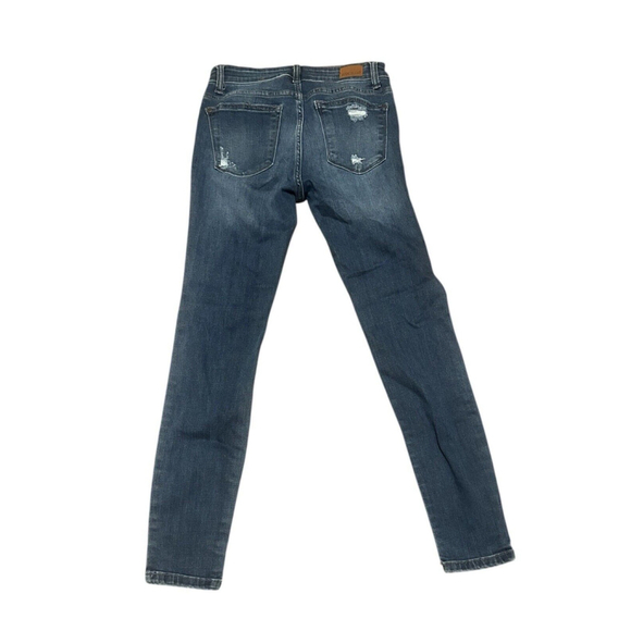Judy‎ Blue Jeans Womens 5/27 Blue Skinny Fit Stretch Mid Rise Distressed (27x27) - Picture 2 of 9